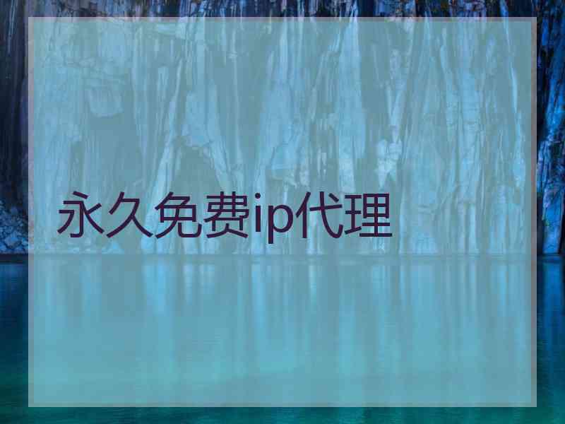 永久免费ip代理